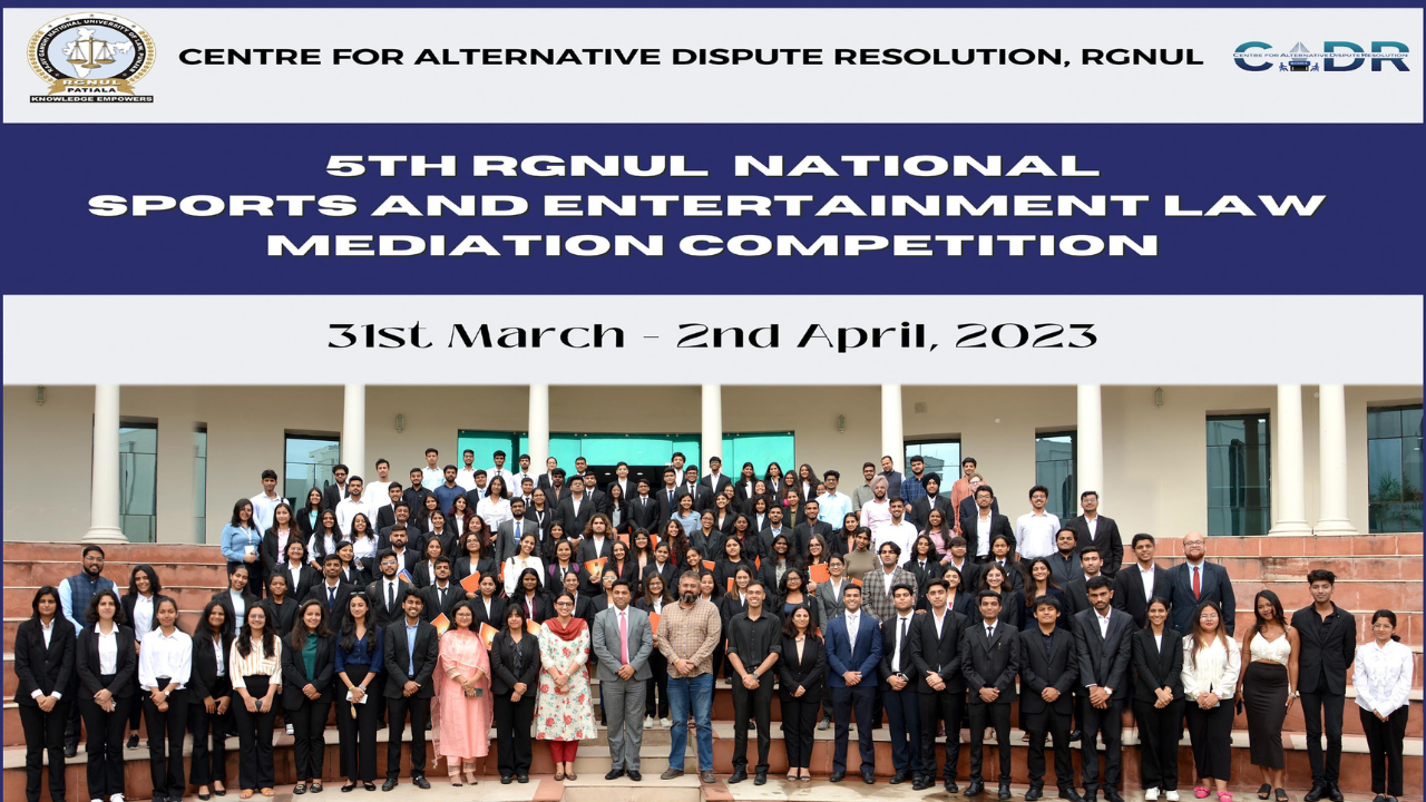 RGNUL, National Sports And Entertainment Law, Mediation Competition