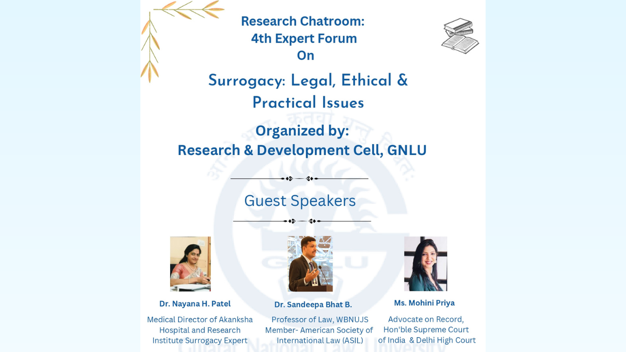 GNLU, Expert Forum, Surrogacy