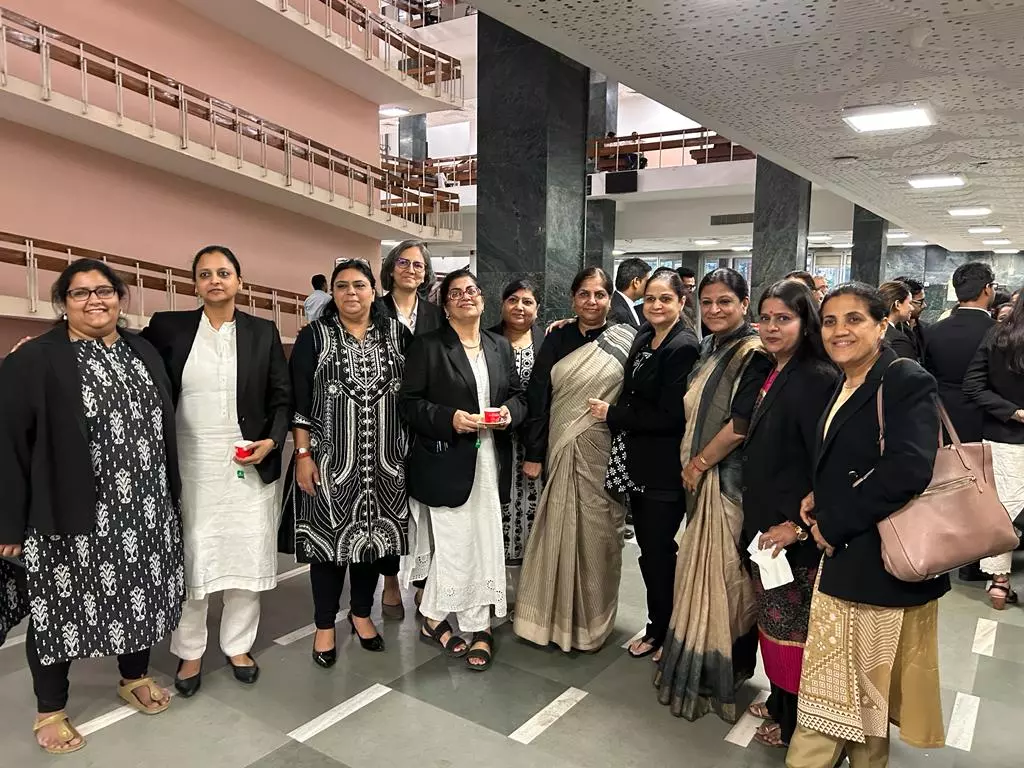 Justice Neena Bansal Krishna with lawyers of Delhi High Court Women Lawyers Forum Justice Neena Bansal Krishna with lawyers of Delhi High Court Women Lawyers Forum