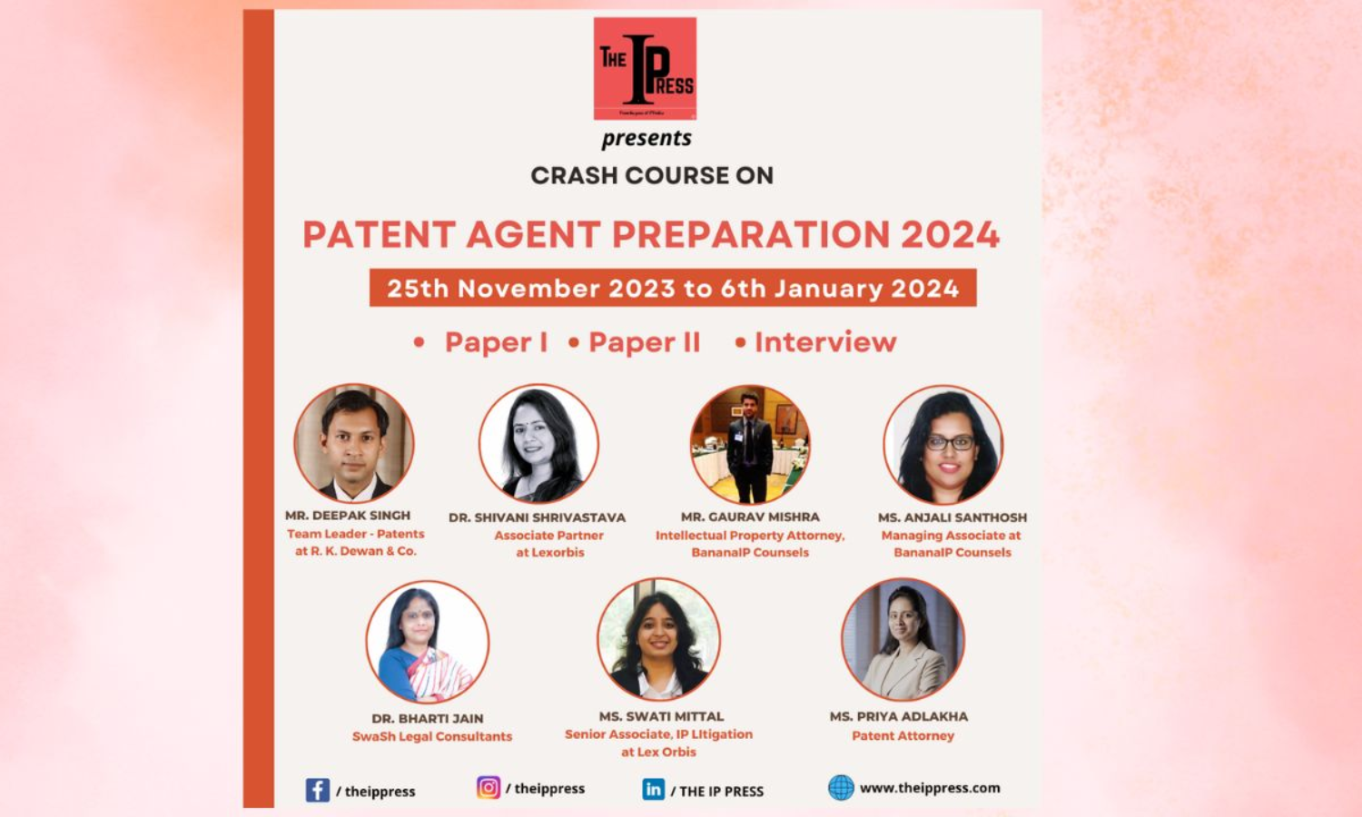 Crash Course on Patent Agent Examination 2024 by The IP Press