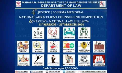 MAIMS: 4th Justice J S Verma National Memorial ADR & Client Counselling Competition & National Law Fest 2024 [Register By 5th March 2024]