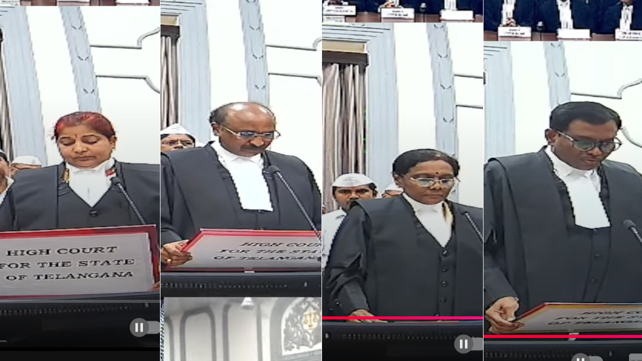 Four Judicial Officers Sworn In As Additional Judges Of Telangana High ...