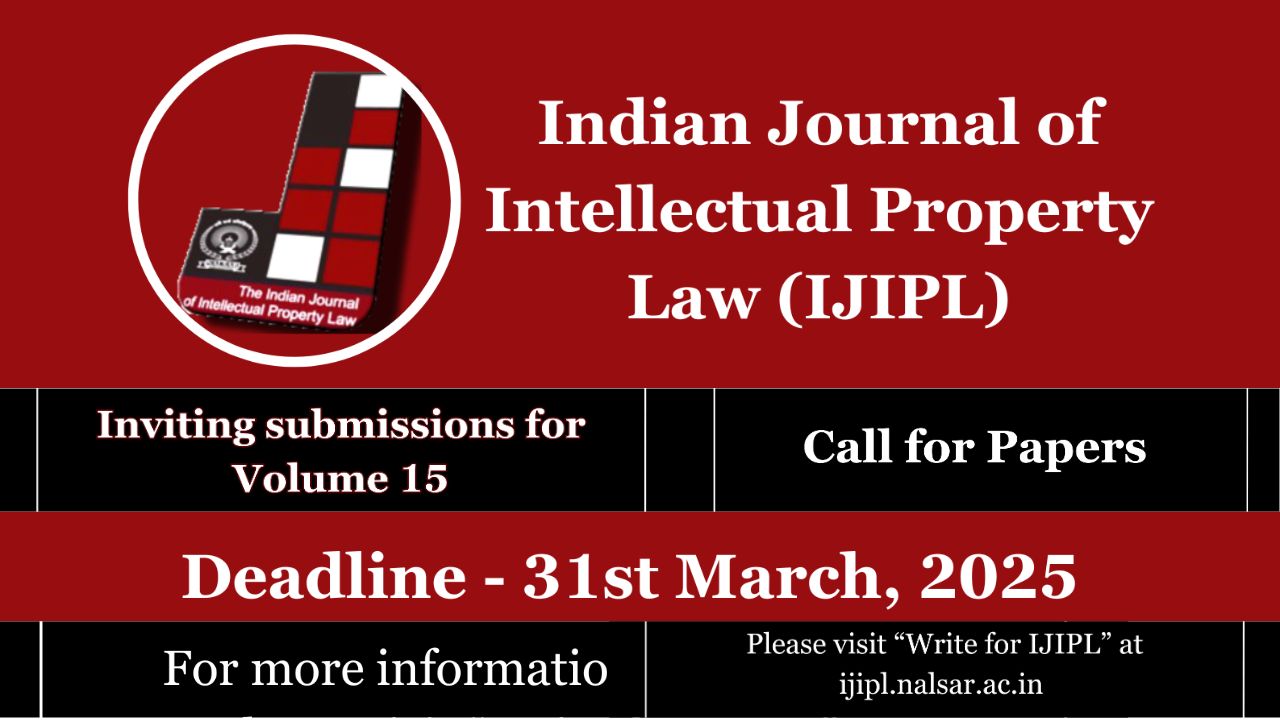 NALSAR University Of Law Hyderabad, Call For Papers, The Indian Journal ...