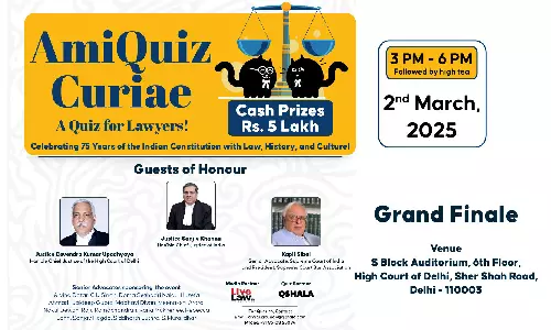 Grand Finale Of AmiQuiz Curiae National Legal Quiz To Be Held In Delhi On March 2