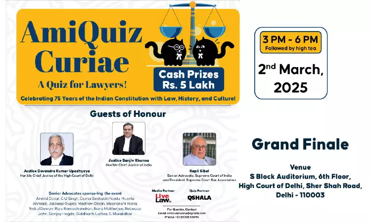 Grand Finale Of AmiQuiz Curiae National Legal Quiz To Be Held In Delhi On March 2