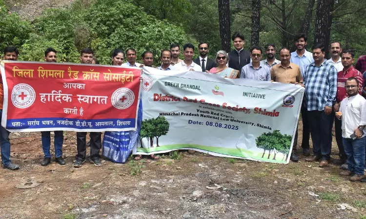 Youth Red Cross & HPNLU Organised A Plantation Drive Under Green Ghandal Initiative