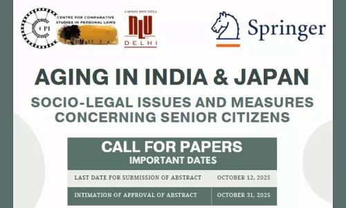 CPL, NLU Delhi Call For Papers: Aging In India & Japan [Submit Abstracts By: 12th October]