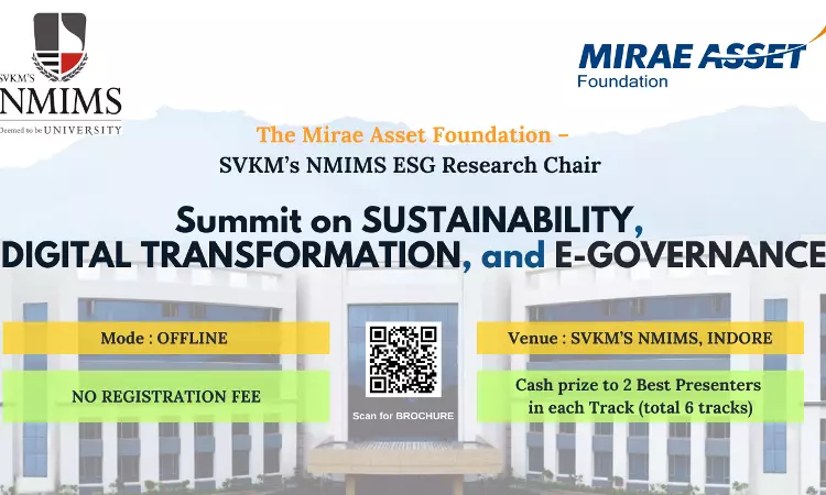 NMIMS Indore To Host Summit On Sustainability, Digital Transformation & E-Governance