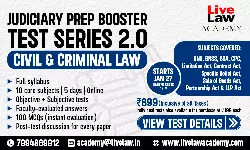 LiveLaw Academy Launches Judiciary Prep Booster Test Series 2.0 – Civil & Criminal Law