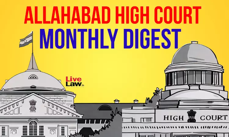 Allahabad High Court Monthly Digest: January 2026