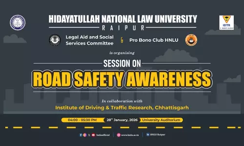 HNLU Organises Road Safety Awareness Session In Collaboration With IDTR Chhattisgarh