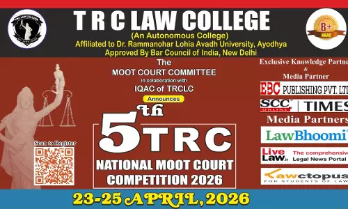 5th TRC National Moot Court Competition 2026 To Be Hosted By TRC Law College