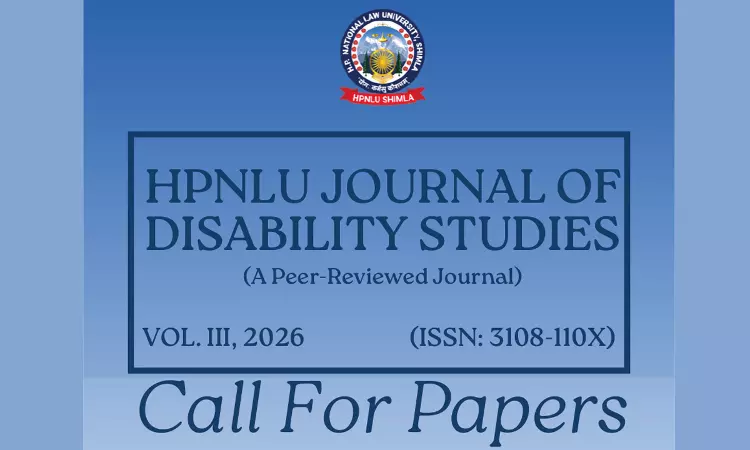 HPNLU Journal of Disability Studies Announces Call for Papers for 2026 Edition