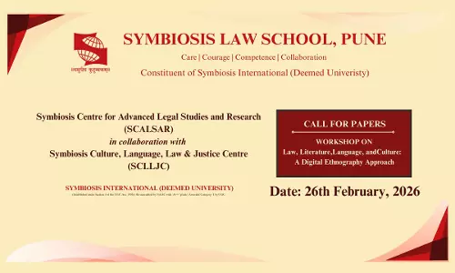 Symbiosis Law School, Pune To Host Workshop On Law, Literature, Language And Culture Using Digital Ethnography Approach