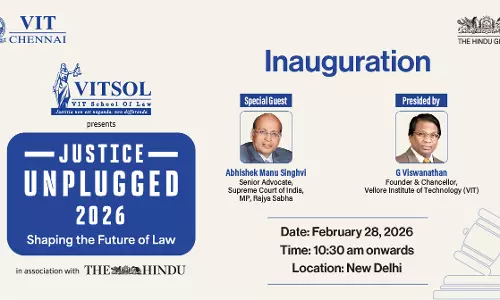 VIT Chennai And The Hindu To Host Second Edition Of “Justice Unplugged 2026”