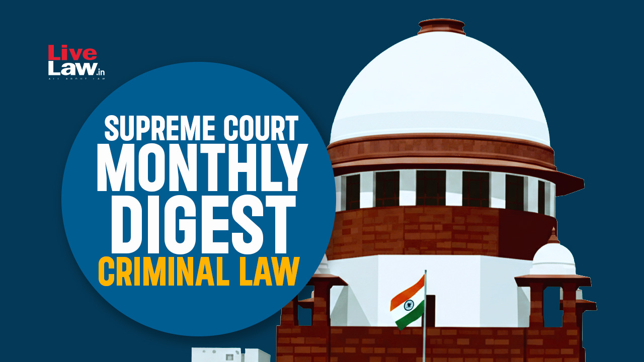 Supreme Court Monthly Criminal Digest March 2026