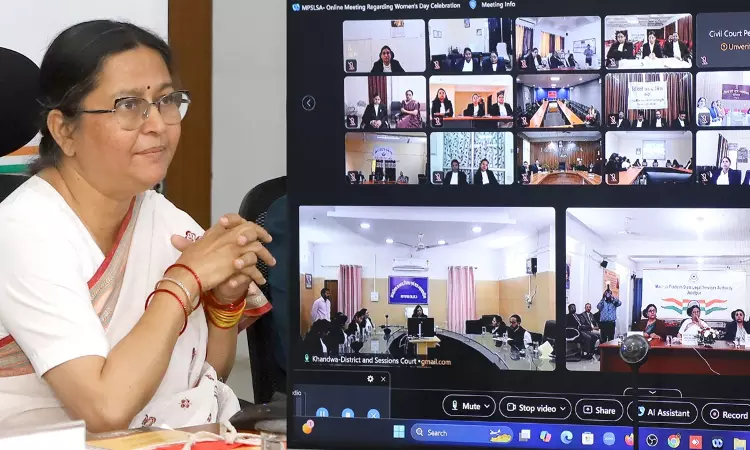 MP State Legal Services Authority Marks International Womens Day With Online Interaction For Women Judicial Officers