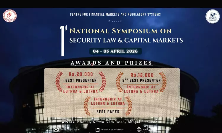 Call For Papers: 1st NLIU National Symposium On Securities Law & Capital Markets, 2026