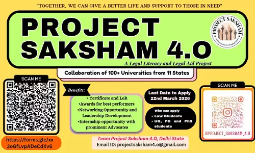 Delhi University Faculty Of Law Opens Applications For Project Saksham 4.0