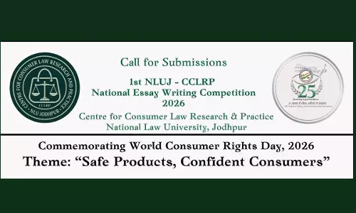 1st NLUJ-CCLRP National Essay Writing Competition, 2026