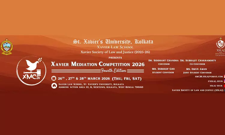 Xavier Law School To Host 4th Xavier Mediation Competition 2026 Xavier Law School To Host 4th Xavier Mediation Competition 2026