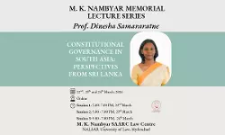 NALSAR To Host M.K. Nambyar Memorial Lecture Series 2026 Featuring Prof. Dinesha Samararatne