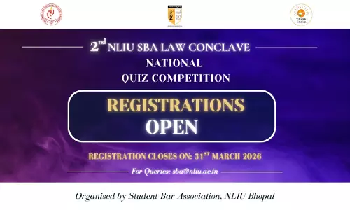 2nd NLIU-SBA Law Conclave Announces National-Level Quiz Competition; Registrations Now Open