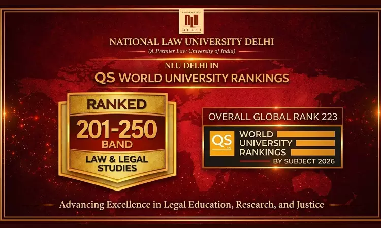 National Law University Delhi Enters QS World University Rankings By Subject 2026