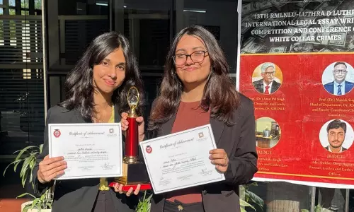 NLIU Students Win 13th RMLNLU–Luthra & Luthra International Legal Essay Writing Competition On White Collar Crimes