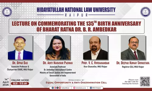 HNLU Organises Online Lecture To Mark 135th Birth Anniversary Of Dr. B. R. Ambedkar