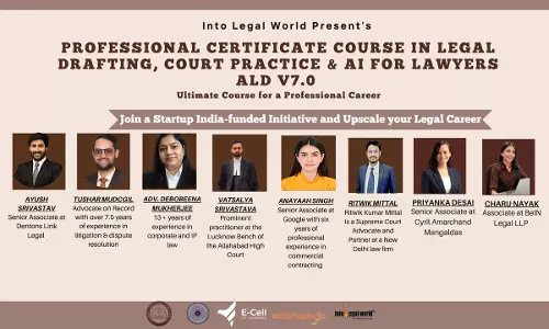 [Advertisement] Advanced Certificate Course In Legal Drafting, Court Practice & AI For Lawyers (ALD v7.0)