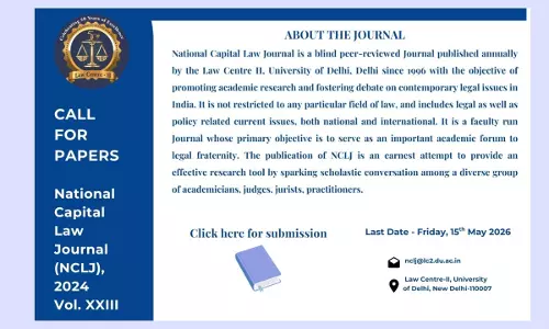 Call For Papers: National Capital Law Journal (Vol. XXIII, 2024)