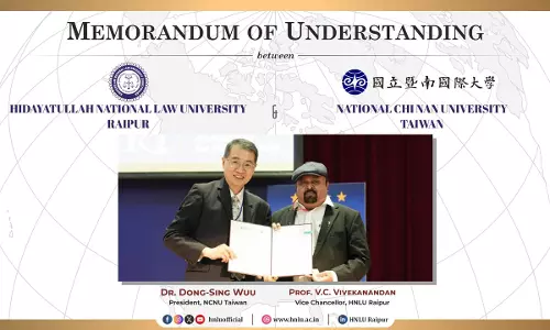 HNLU Signs MoU With National Chi Nan University Of Taiwan