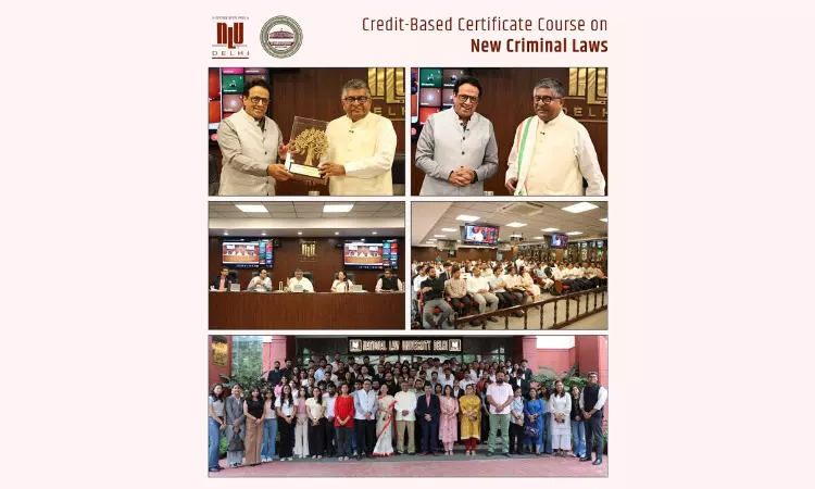 NLU Delhi Organises Interactive Session With Ravi Shankar Prasad On New Criminal Laws