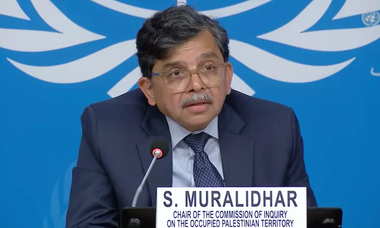 Dr S Muralidhar, Chair of the Commission of Inquiry on the Occupied Palestinian Territory. Dr S Muralidhar, Chair of the Commission of Inquiry on the Occupied Palestinian Territory.