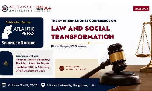 Alliance School of Law Invites Abstracts for International Conference on Alternative Dispute Resolution & Sustainable Development