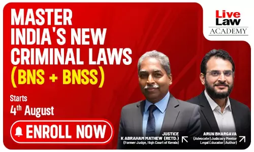 This Tuesday - Criminal Laws (BNS+BNSS) Combo Course 2026 is Starting. Learn From Justice K.Abraham Mathew and Advocate Arun Bhargava This Tuesday - Criminal Laws (BNS+BNSS) Combo Course 2026 is Starting. Learn From Justice K.Abraham Mathew and Advocate Arun Bhargava