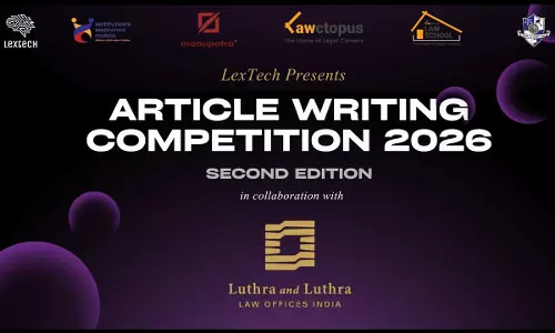 LexTech, Centre For Law, Entrepreneurship & Innovation, NLU Odisha Launches Second Article Writing Competition 2026 LexTech, Centre For Law, Entrepreneurship & Innovation, NLU Odisha Launches Second Article Writing Competition 2026