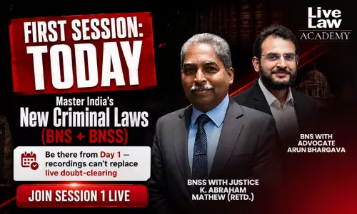 This Tuesday - Criminal Laws (BNS+BNSS) Combo Course 2026 is Starting. Learn From Justice K.Abraham Mathew and Advocate Arun Bhargava This Tuesday - Criminal Laws (BNS+BNSS) Combo Course 2026 is Starting. Learn From Justice K.Abraham Mathew and Advocate Arun Bhargava