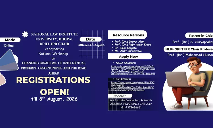 Online Two-Day National Workshop On Changing Paradigms Of Intellectual Property: Opportunities, And The Road Ahead Online Two-Day National Workshop On Changing Paradigms Of Intellectual Property: Opportunities, And The Road Ahead