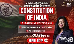 LiveLaw Academy Launches Comprehensive Course On The Constitution Of India, Taught By Adv. Avani Bansal LiveLaw Academy Launches Comprehensive Course On The Constitution Of India, Taught By Adv. Avani Bansal