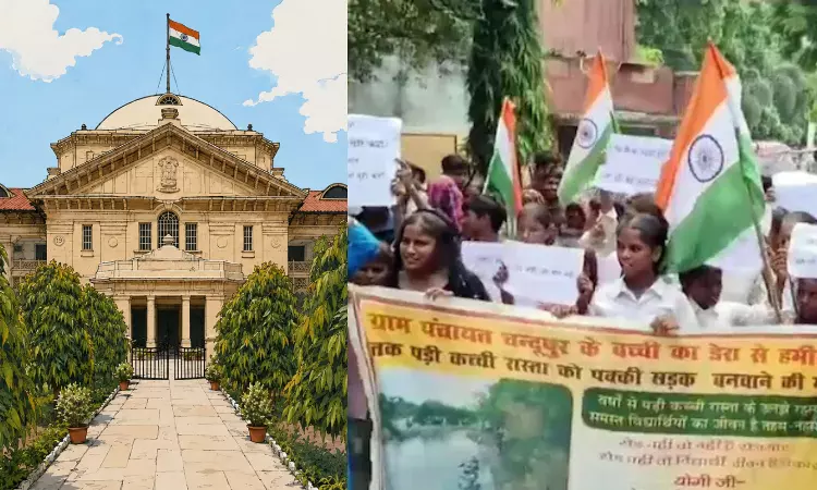 Hamirpur Gen Alpha Students Walk 5 Km To Protest Lack Of Road To School; Allahabad High Court Takes Suo Motu Cognizance Hamirpur Gen Alpha Students Walk 5 Km To Protest Lack Of Road To School; Allahabad High Court Takes Suo Motu Cognizance