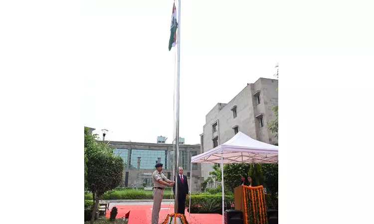 Lokpal Chairperson Justice Ajay Manikrao Khanwilkar Hoists National Flag, Reaffirms Commitment To Clean Governance