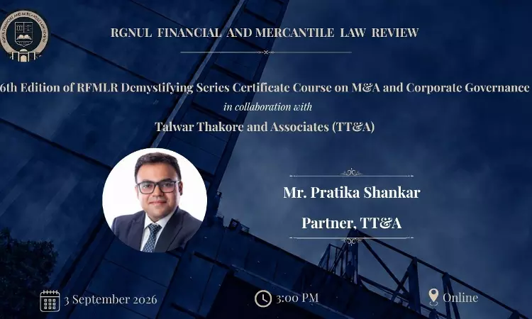 [Advertisement] RGNULs RFMLR To Organise Sixth Demystifying M&A Series On Cross-Border M&A And Foreign Investment On Sept. 3