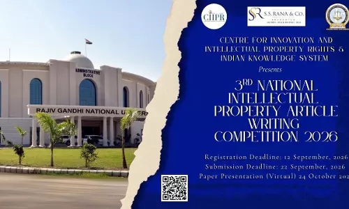 CIIPR, RGNUL Announces 3rd National Intellectual Property Article Writing Competition, 2026