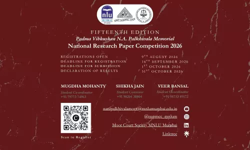 Padma Vibhushan N.A. Palkhivala Memorial National Research Paper Competition 2026 | MNLU Mumbai