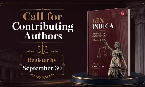 Call For Contributing Authors For Book: Lex Indica: Critical Essays On Contemporary Law: Register By September 30