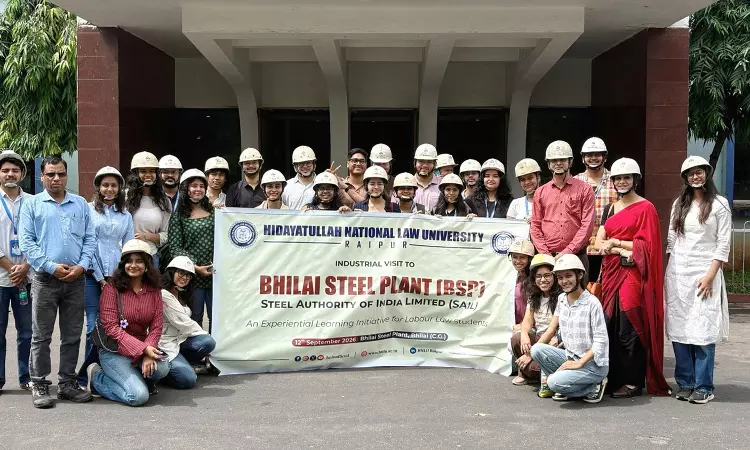 HNLU Labour Law Students Visit Bhilai Steel Plant To Gain Practical Exposure To Industrial Operations And Labour Law HNLU Labour Law Students Visit Bhilai Steel Plant To Gain Practical Exposure To Industrial Operations And Labour Law