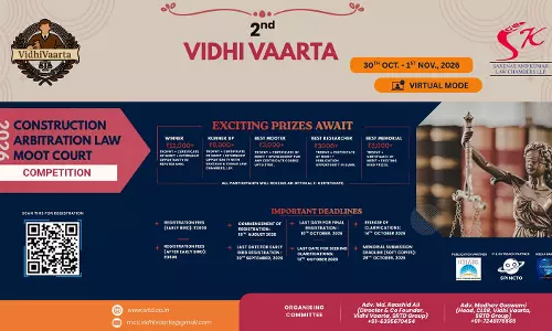 2nd Vidhi Vaarta Construction Arbitration Law Moot Court Competition, 2026