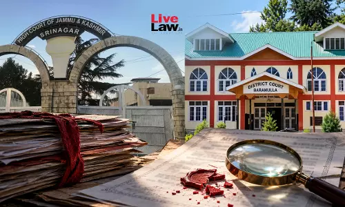 Serious Ramifications: J&K&L High Court Transfers Investigation In Baramulla Fake Decree Case To Crime Branch, Constitutes SIT